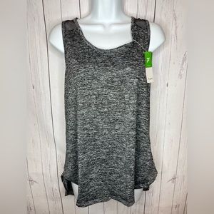 Letsfit Pack of Two Black Workout Tank Tops Womens Medium Activewear Racerback